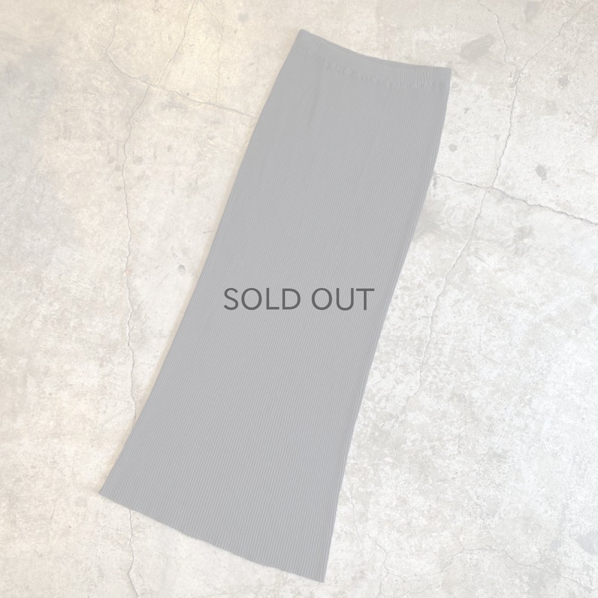 画像4: BLACK COLOR RIB KNIT LONG DESIGN SKIRT / W24~W35 (4)