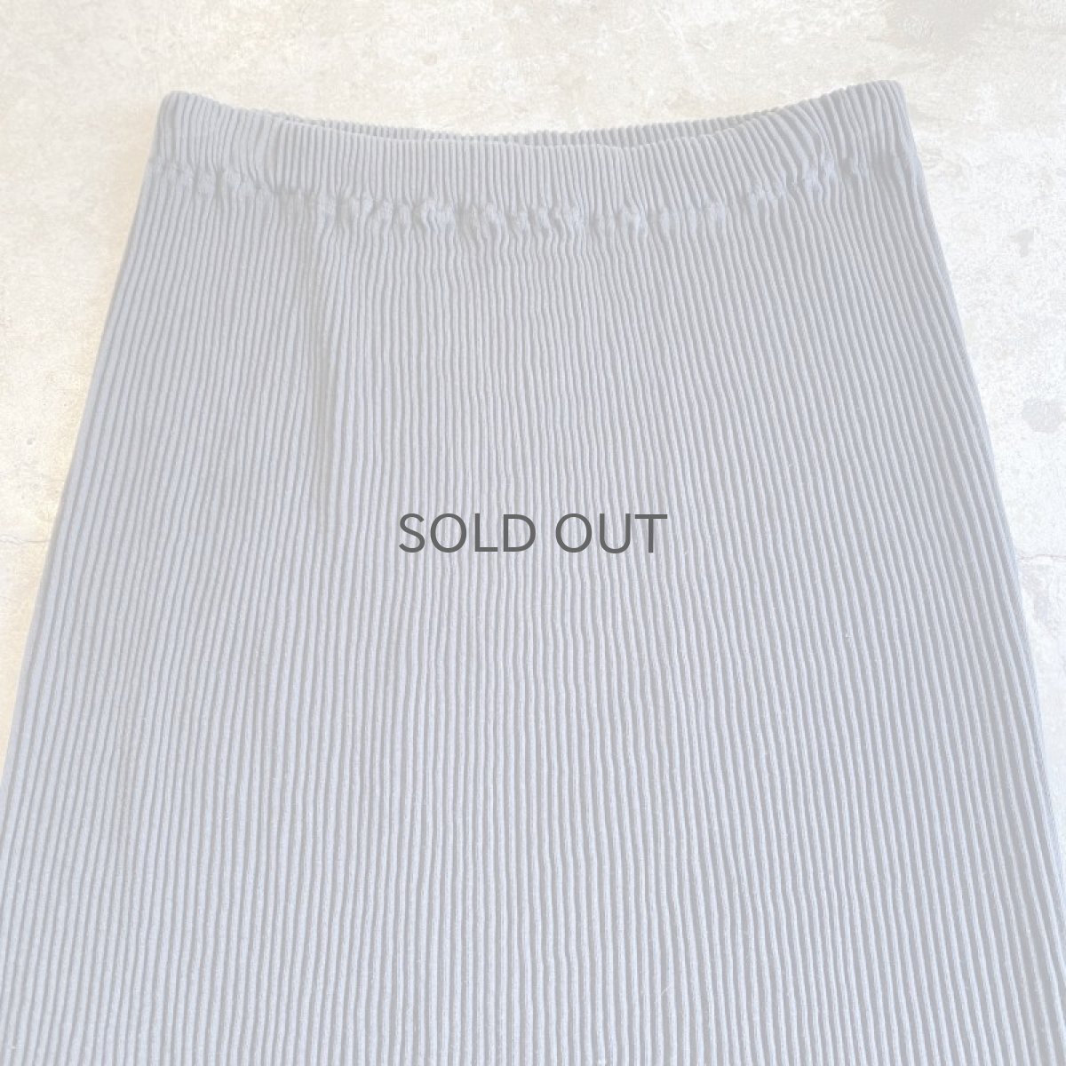 画像5: BLACK COLOR RIB KNIT LONG DESIGN SKIRT / W24~W35 (5)