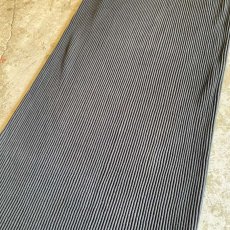 画像8: BLACK COLOR RIB KNIT LONG DESIGN SKIRT / W24~W35 (8)
