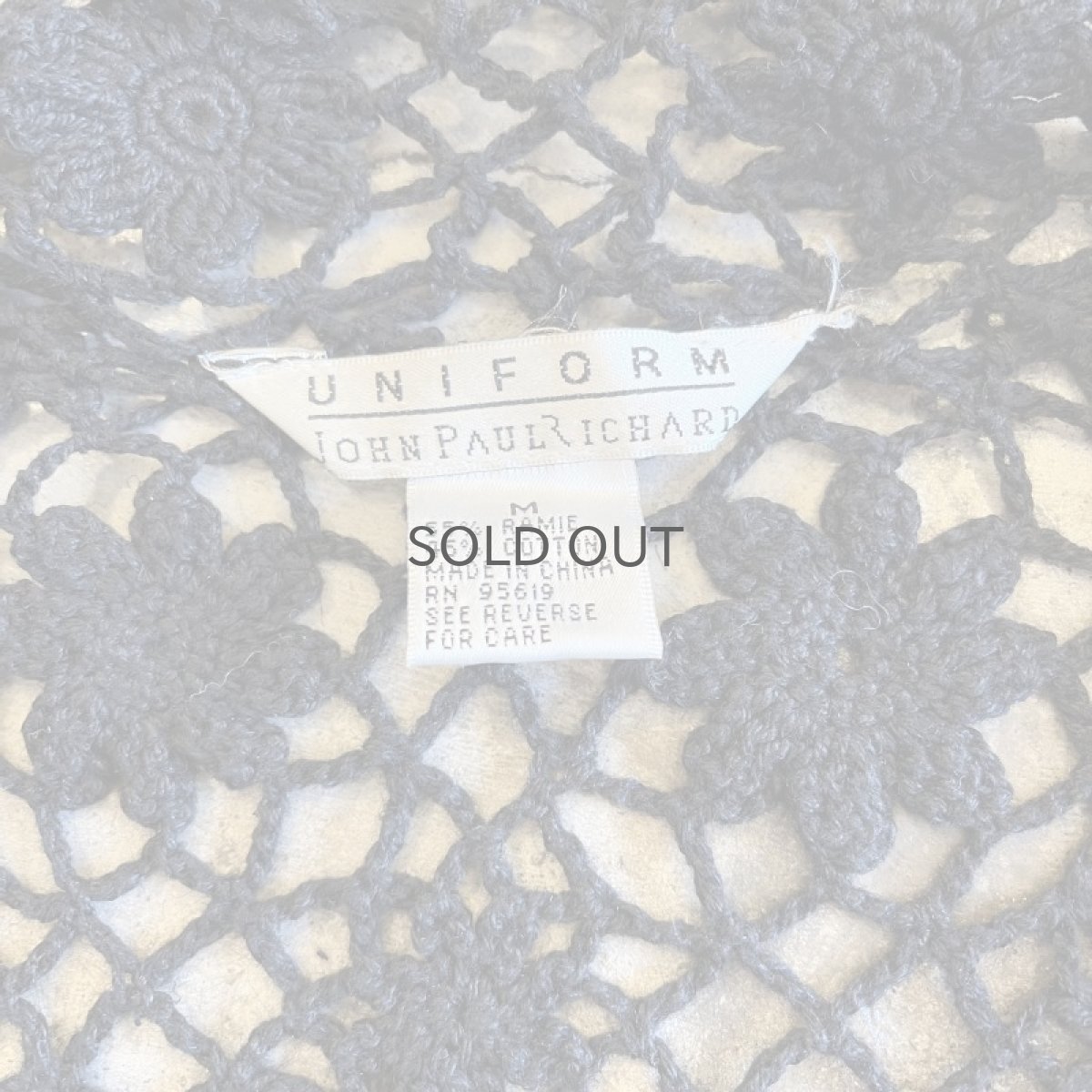 画像10: ALL OVER FLOWER PATTERN CROCHET DESIGN S/S SHIRT / Ladies M (10)