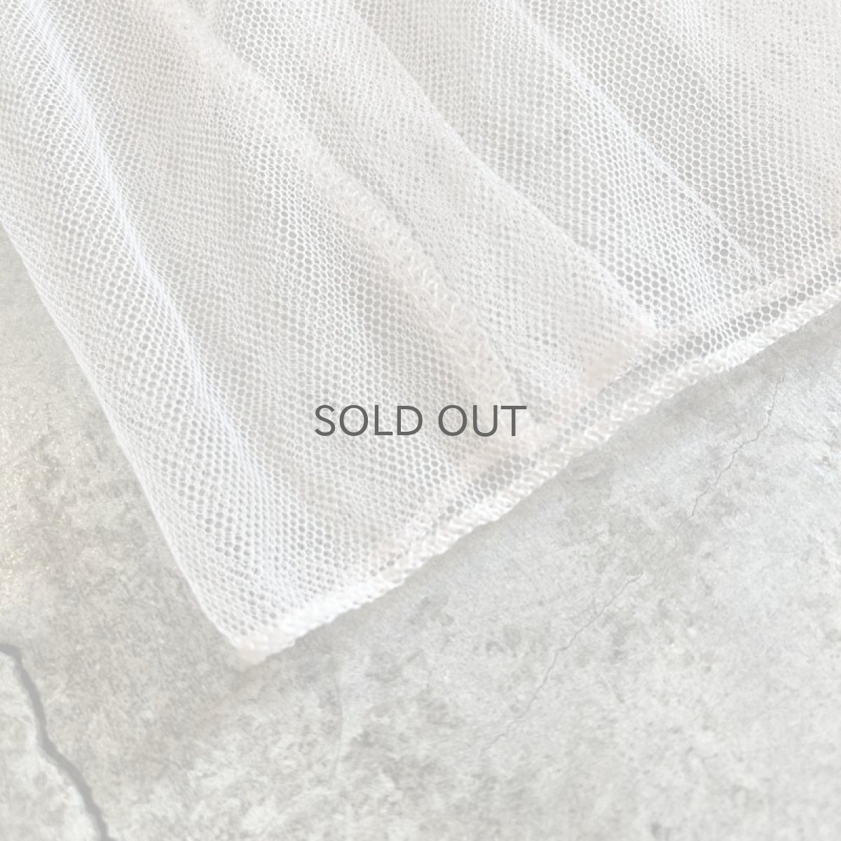 画像3: PALE TONE FRONT TIE DESIGN TULLE SHEER L/S TOPS / Ladies XL (3)