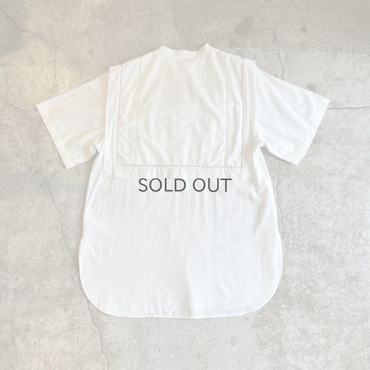 画像2: WHITE COLOR STANDING COLLAR DESIGN SAILOR S/S TOPS / Ladies M (2)