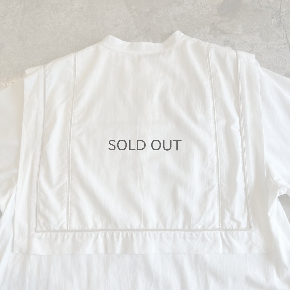 画像10: WHITE COLOR STANDING COLLAR DESIGN SAILOR S/S TOPS / Ladies M (10)