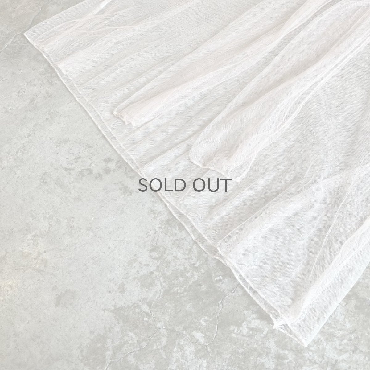 画像4: PALE TONE FRONT TIE DESIGN TULLE SHEER L/S TOPS / Ladies XL (4)