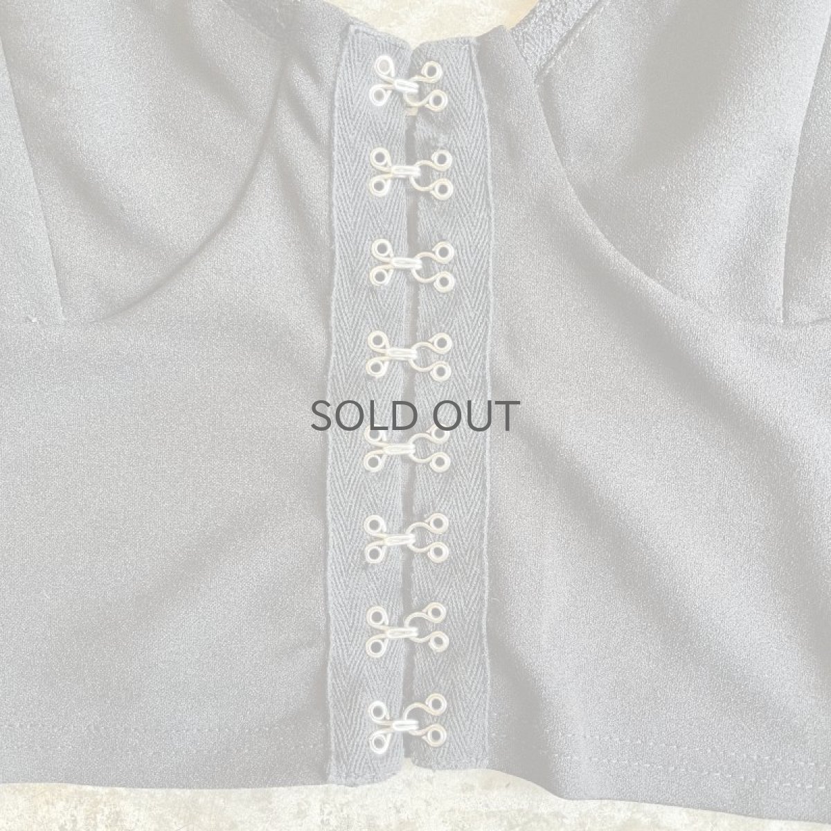 画像8: BLACK COLOR FRONT HOOK DESIGN BUSTIER / Ladies S(37)  (8)