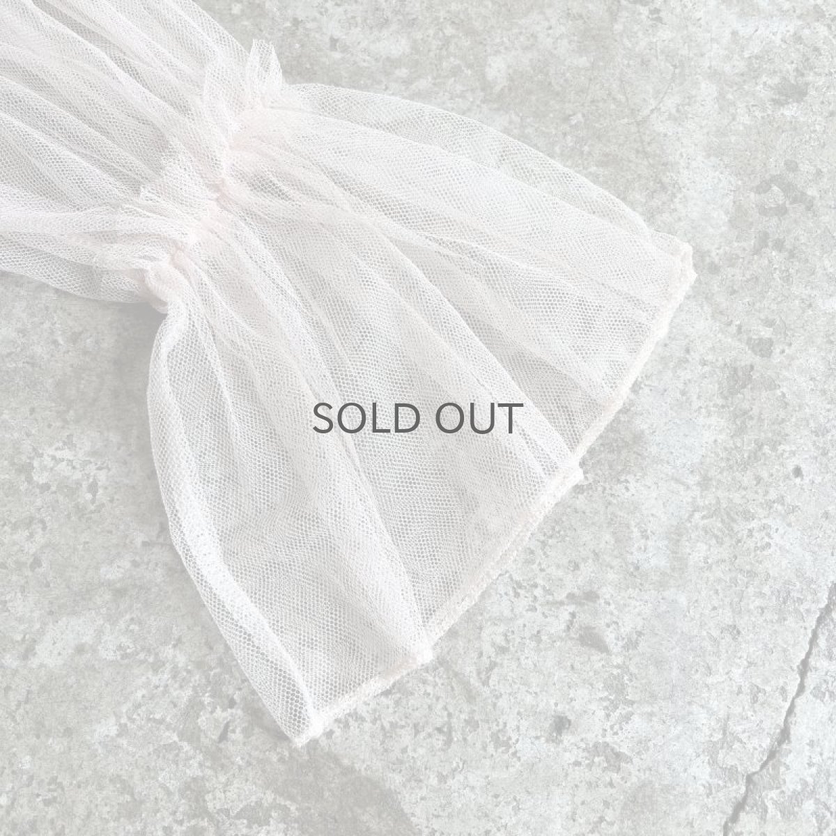 画像6: PALE TONE FRONT TIE DESIGN TULLE SHEER L/S TOPS / Ladies XL (6)