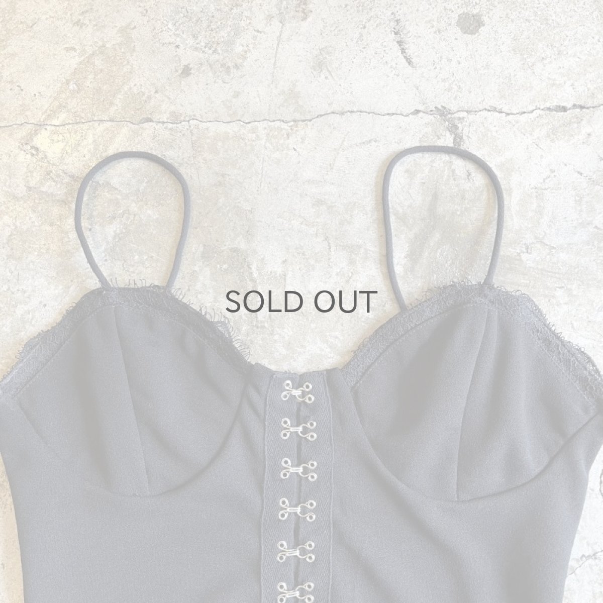 画像7: BLACK COLOR FRONT HOOK DESIGN BUSTIER / Ladies S(37)  (7)