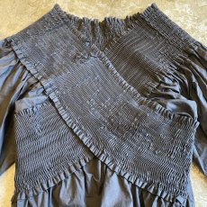 画像5: STRETCH CROSS DESIGN BLACK COLOR TOPS / Ladies M (5)