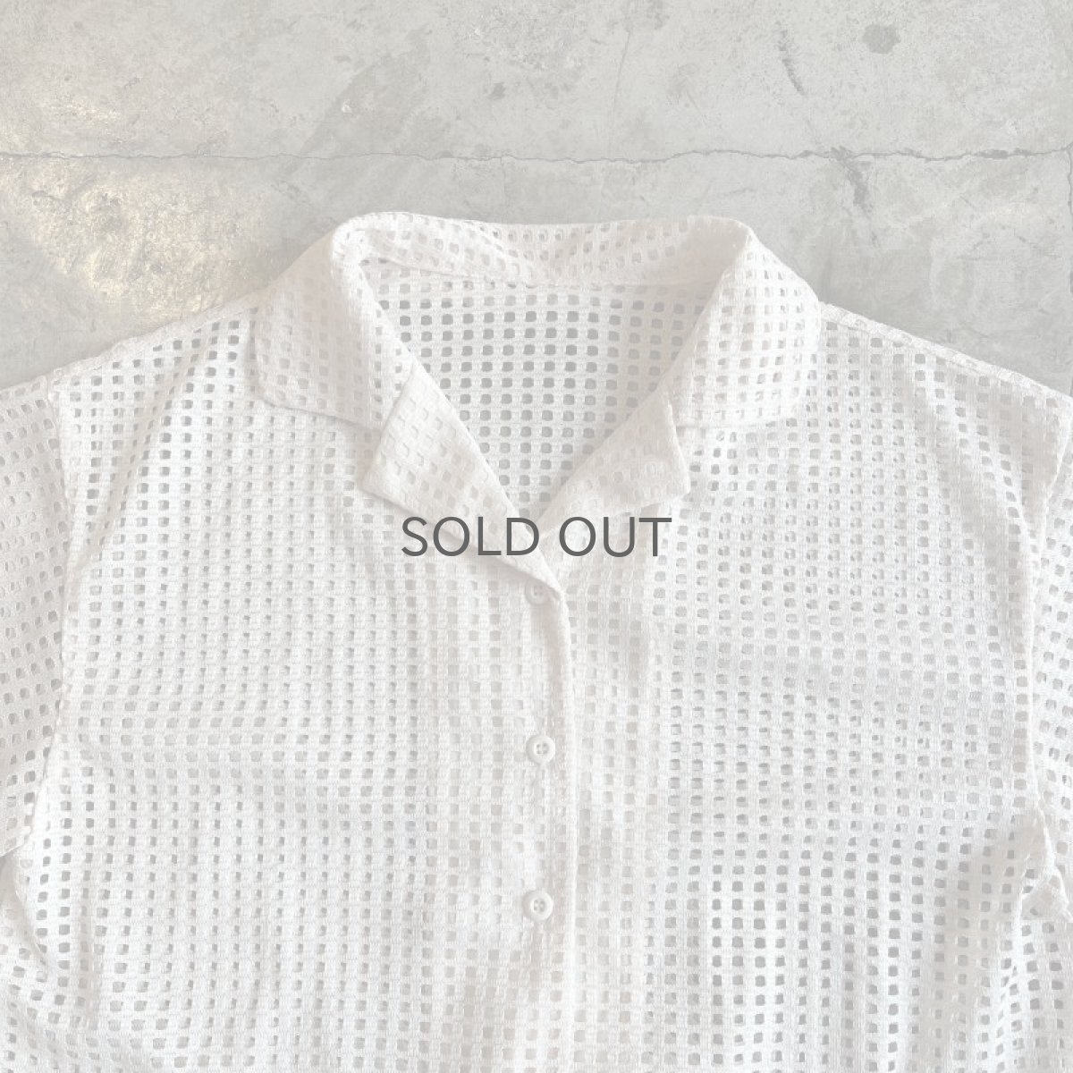 画像7: MESH PATTERN SHORT DESIGN S/S SHIRT / Ladies M (7)