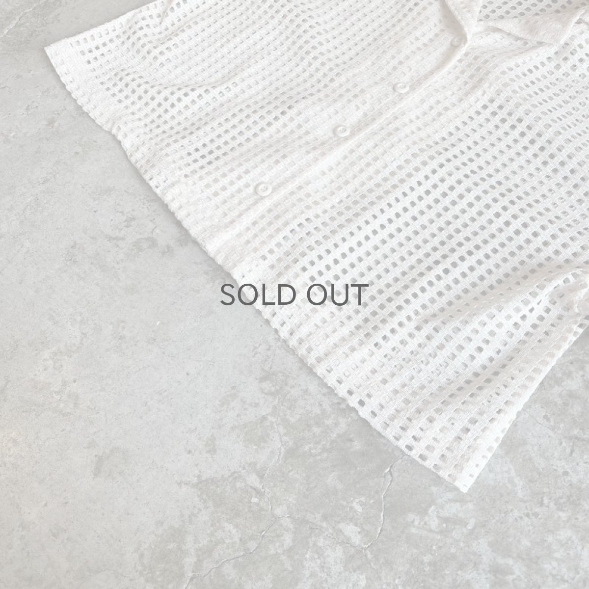 画像4: MESH PATTERN SHORT DESIGN S/S SHIRT / Ladies M (4)