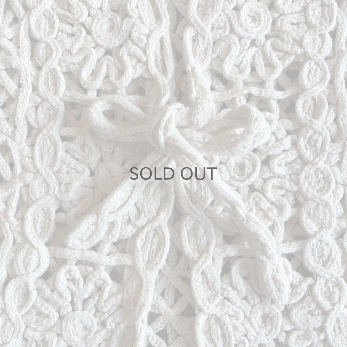 画像7: IVORY COLOR FLOWER PATTERN CROCHET DESIGN VEST / Ladies S (7)