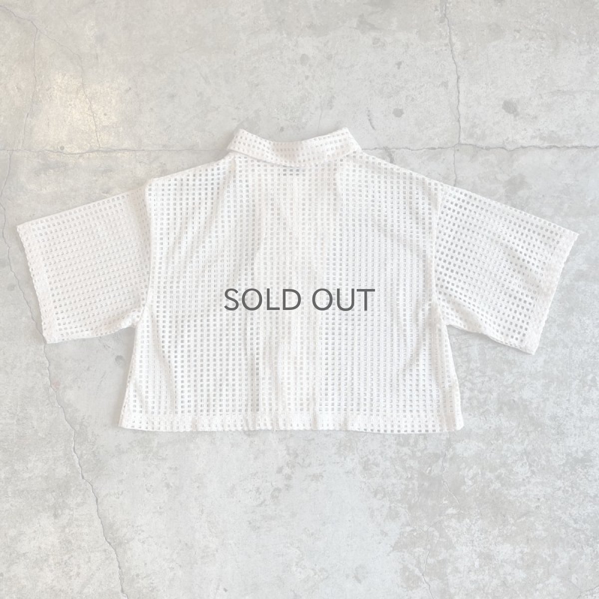 画像2: MESH PATTERN SHORT DESIGN S/S SHIRT / Ladies M (2)