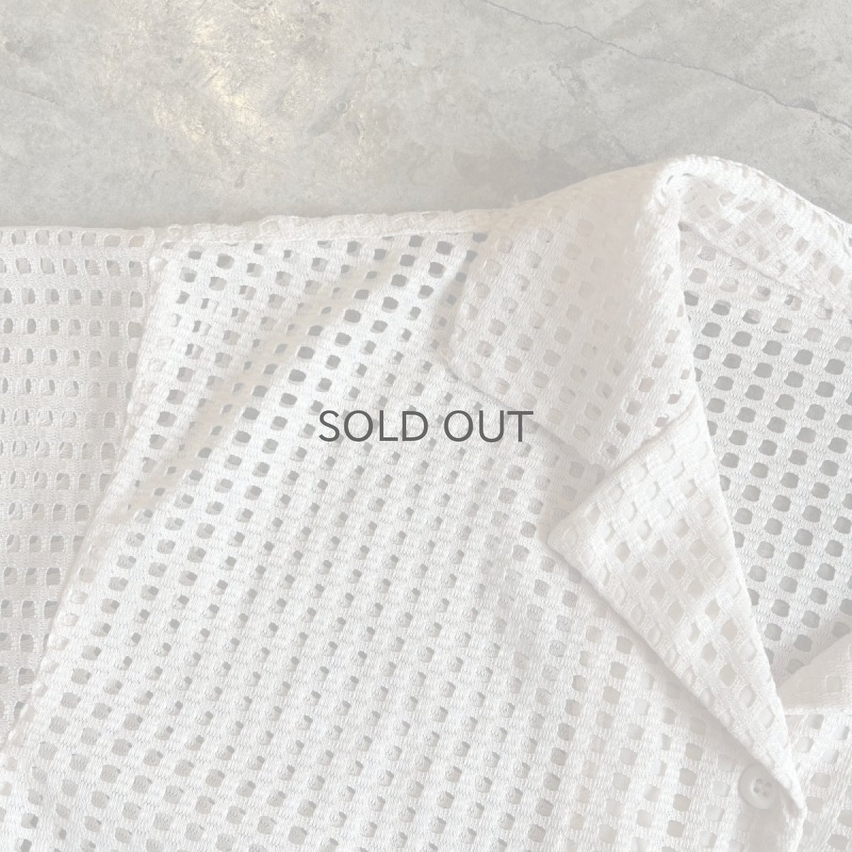 画像8: MESH PATTERN SHORT DESIGN S/S SHIRT / Ladies M (8)