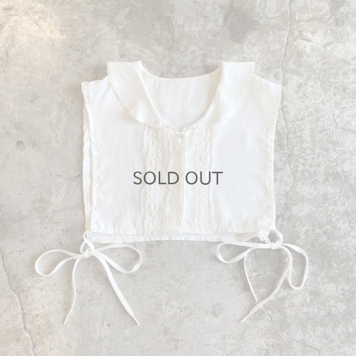 画像1: POINT LACE SHORT DESIGN COLLAR VEST / Ladies M (1)