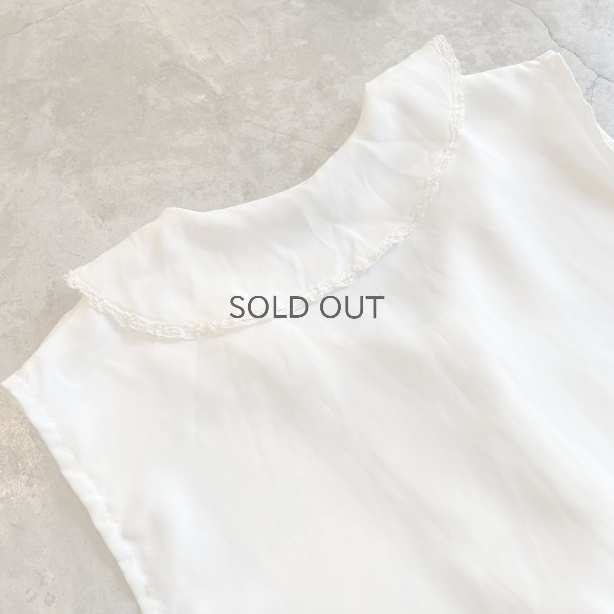 画像10: POINT LACE SHORT DESIGN COLLAR VEST / Ladies M (10)