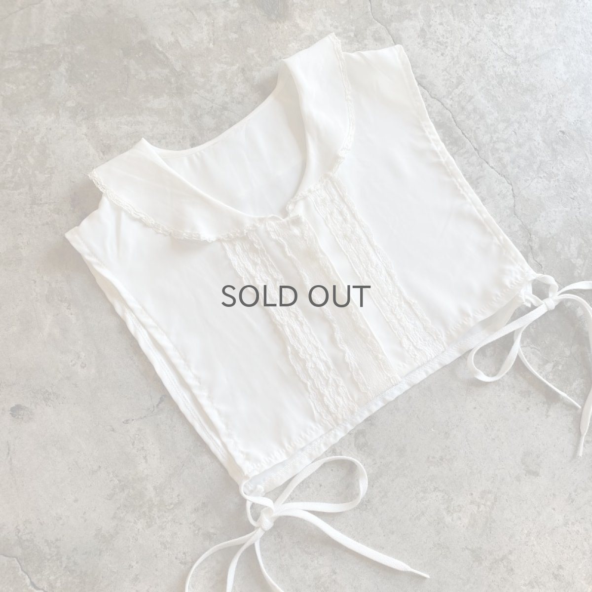 画像3: POINT LACE SHORT DESIGN COLLAR VEST / Ladies M (3)