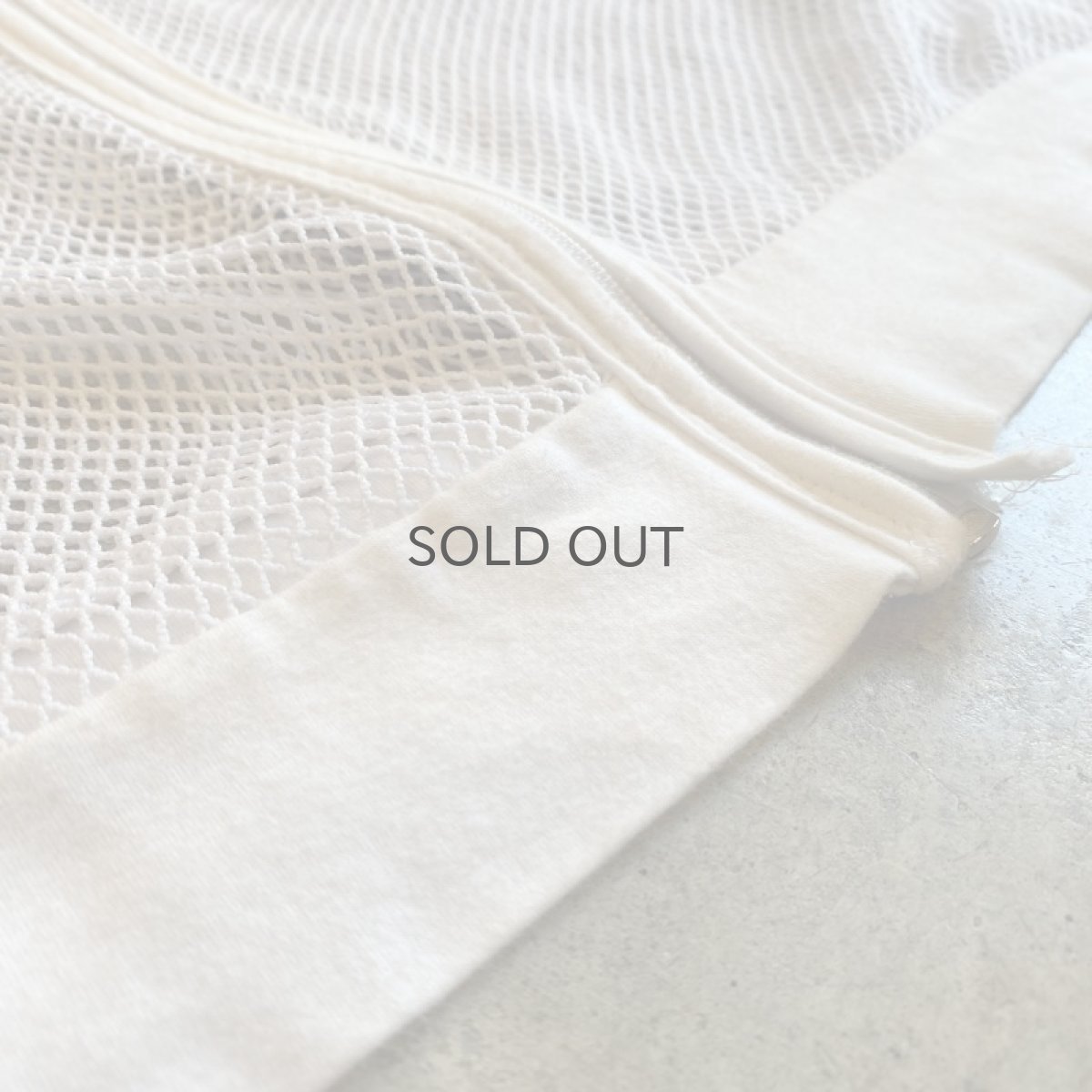 画像10: WHITE COLOR MESH DESIGN ZIP UP HOODIE / Ladies M (10)