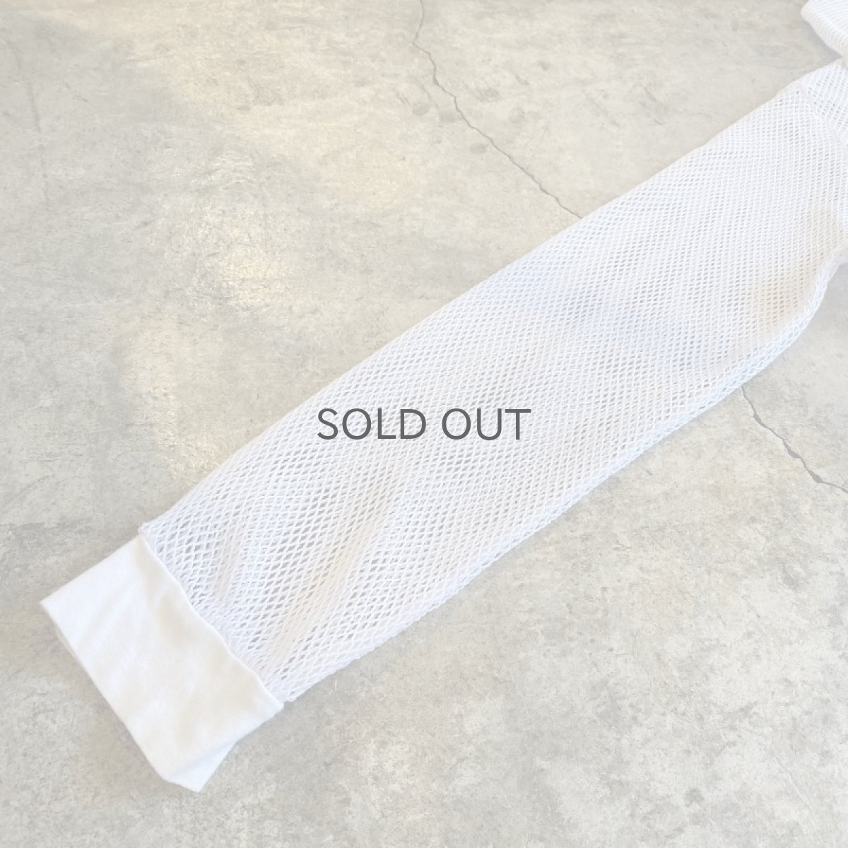 画像7: WHITE COLOR MESH DESIGN ZIP UP HOODIE / Ladies M (7)