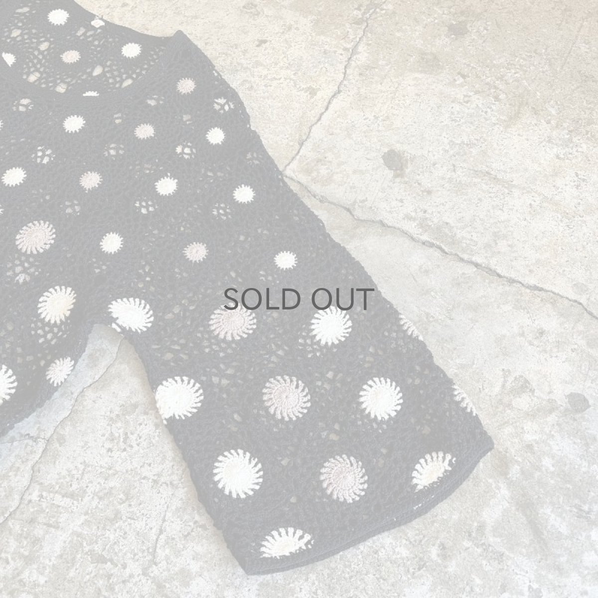 画像6: MIX COLOR FLOWER CROCHET PATTERN WAIST DESIGN S/S TOPS / Ladies M(11) (6)