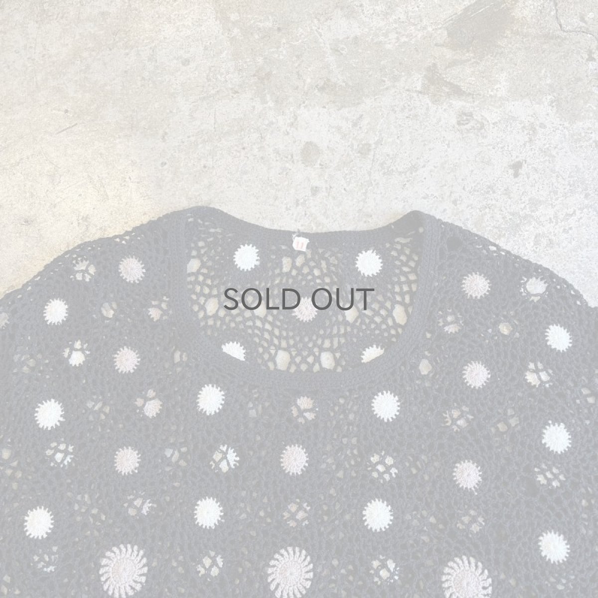 画像7: MIX COLOR FLOWER CROCHET PATTERN WAIST DESIGN S/S TOPS / Ladies M(11) (7)