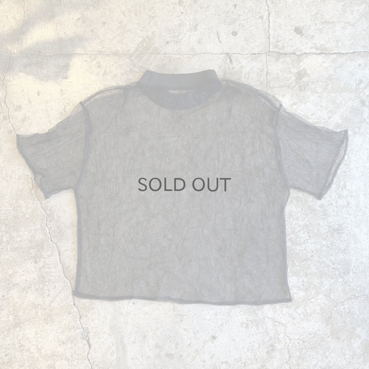 画像2: ALL OVER SHAGGY PATTERN DESIGN TULLE S/S TOPS / Ladies L　 (2)