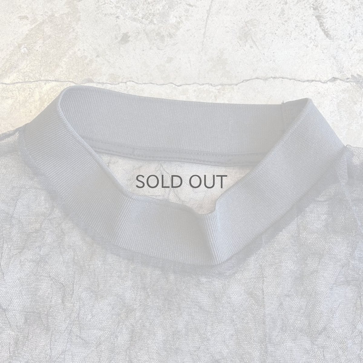 画像9: ALL OVER SHAGGY PATTERN DESIGN TULLE S/S TOPS / Ladies L　 (9)