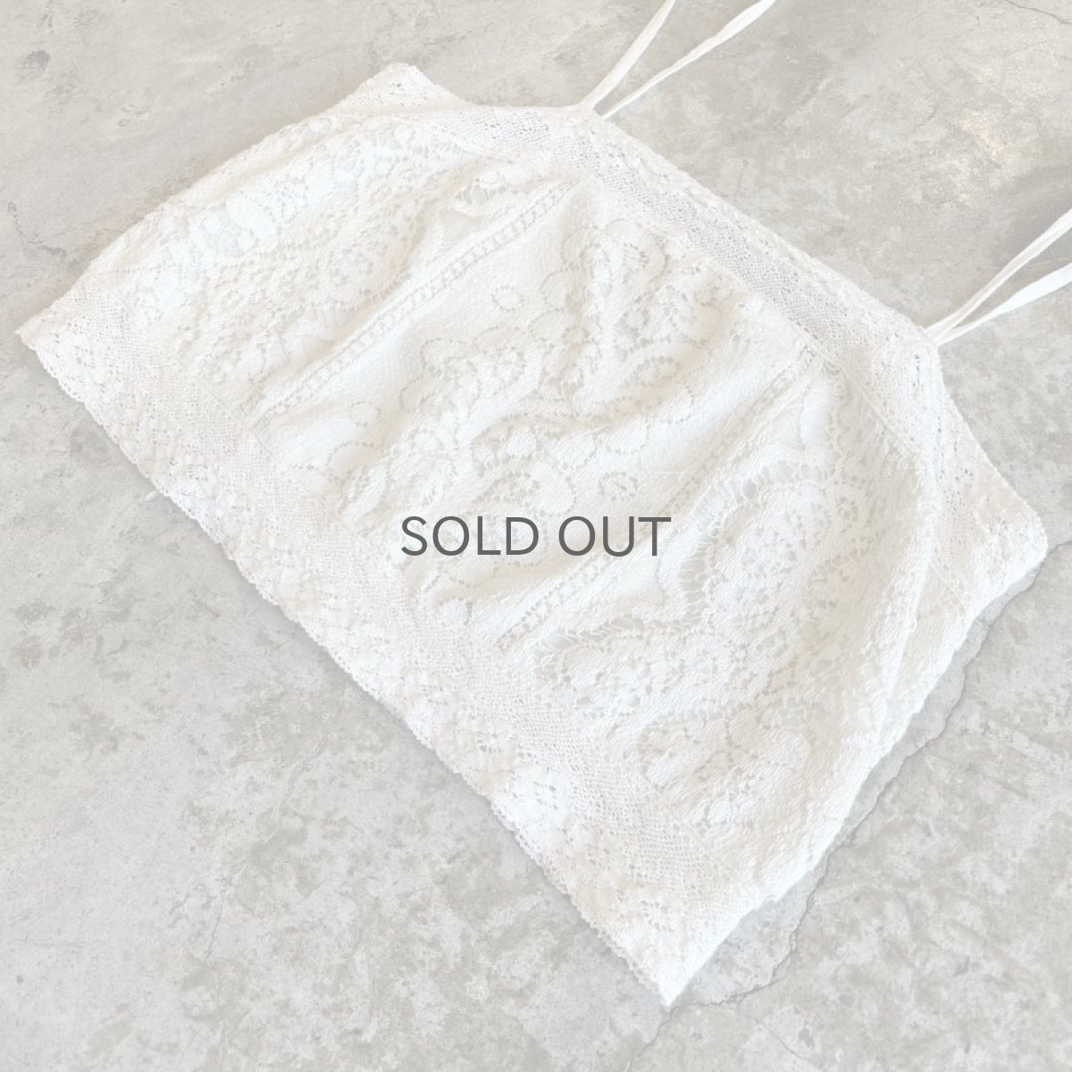 画像4: IVORY COLOR CROCHET DESIGN CAMISOLE / Ladies S(XS) (4)