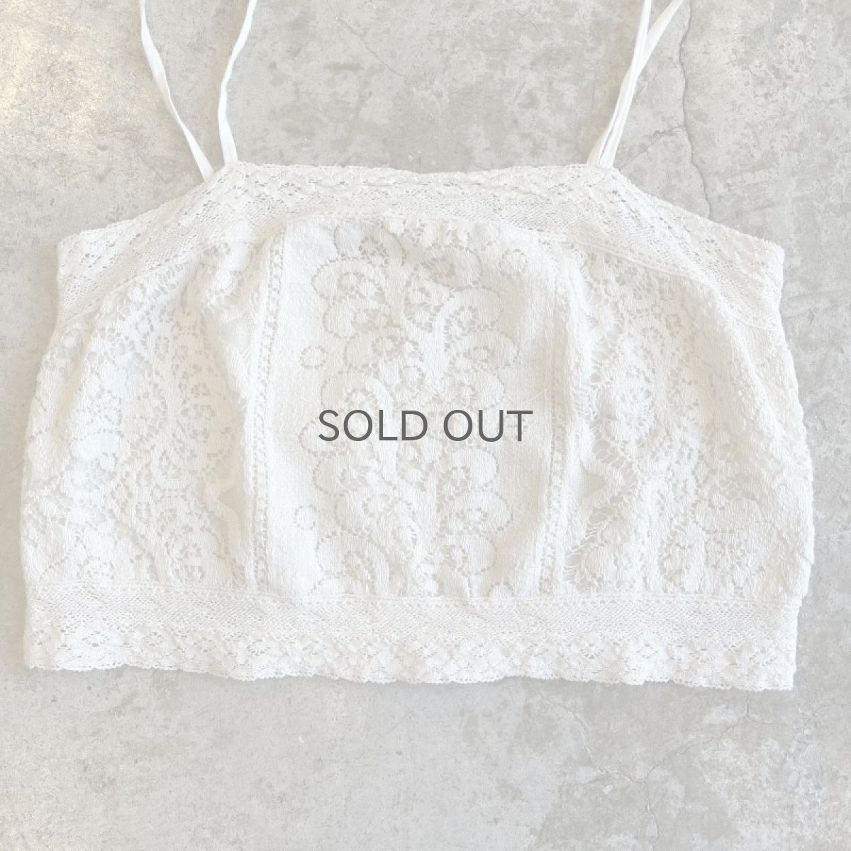 画像8: IVORY COLOR CROCHET DESIGN CAMISOLE / Ladies S(XS) (8)