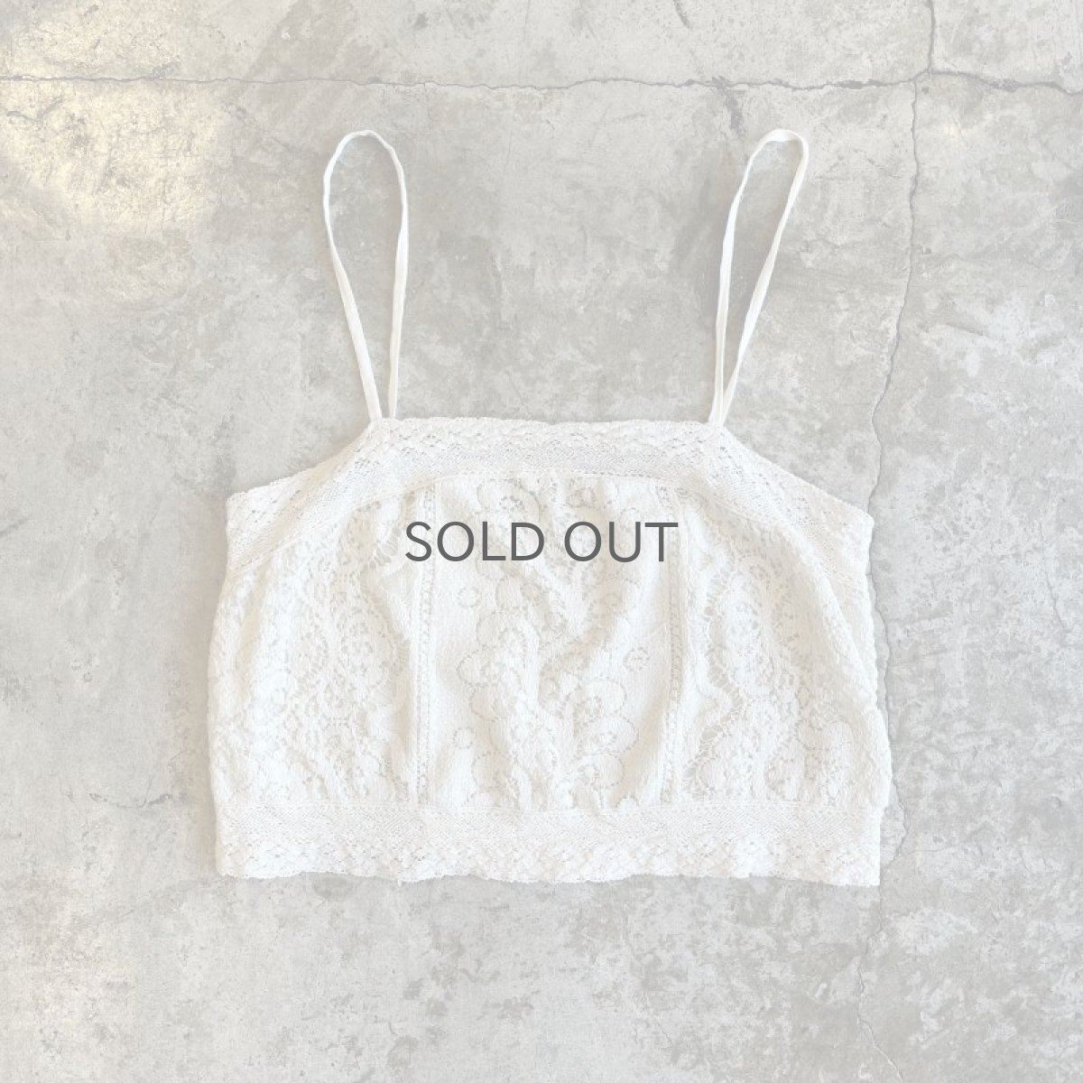 画像1: IVORY COLOR CROCHET DESIGN CAMISOLE / Ladies S(XS) (1)