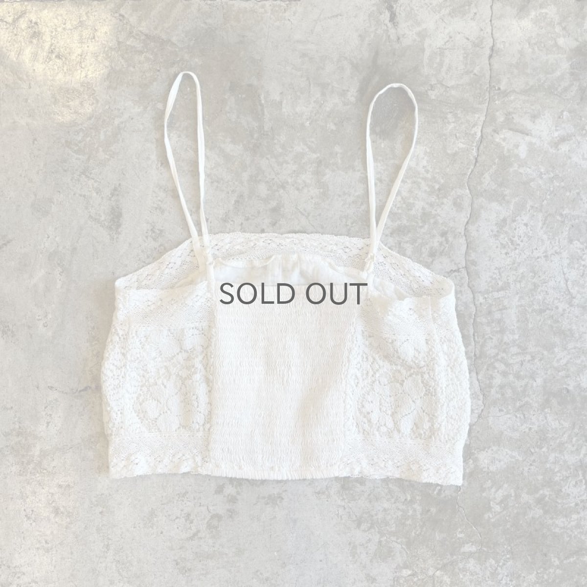 画像2: IVORY COLOR CROCHET DESIGN CAMISOLE / Ladies S(XS) (2)