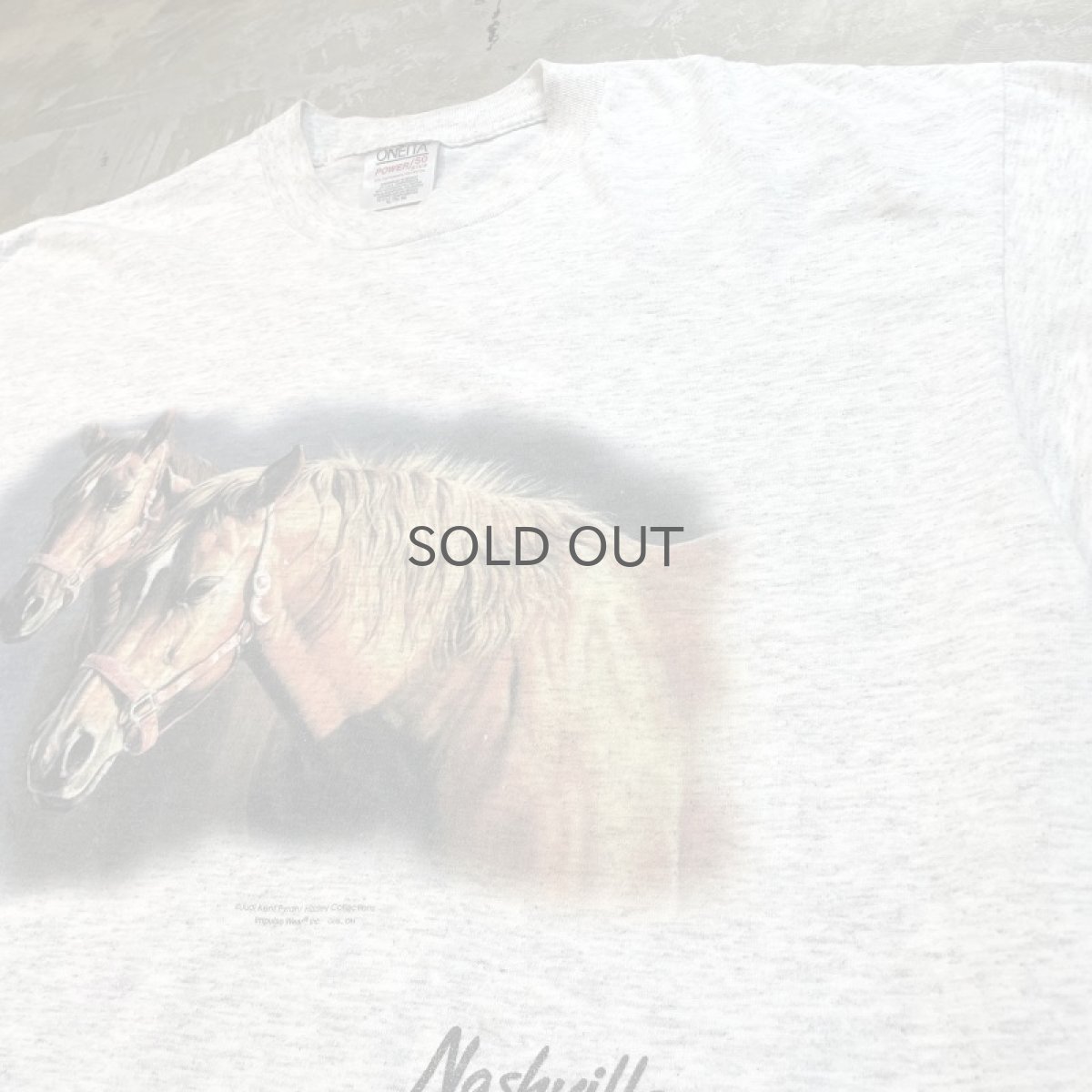 画像4: 90's HORSE FRONT PRINTED S/S TEE / Mens XL (4)