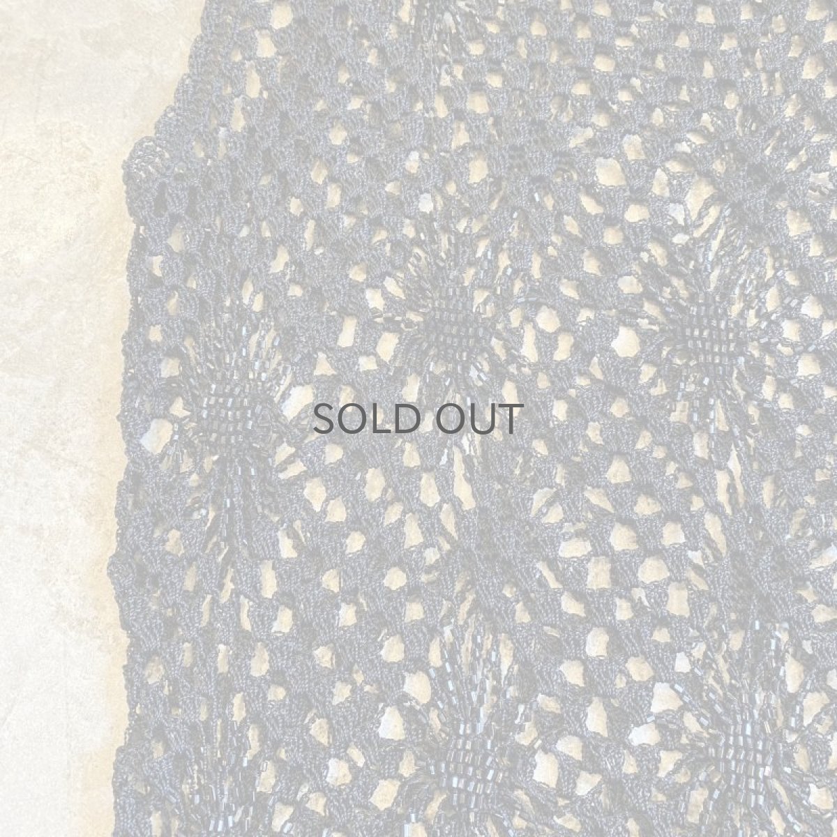 画像6: CROCHET BEADS DESIGN BLACK COLOR N/S TOPS / Ladies M (6)