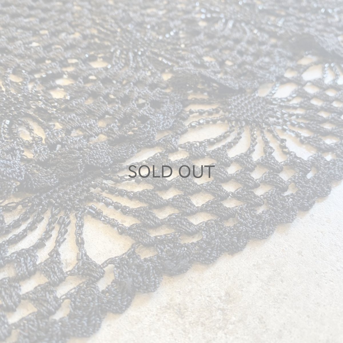 画像11: CROCHET BEADS DESIGN BLACK COLOR N/S TOPS / Ladies M (11)