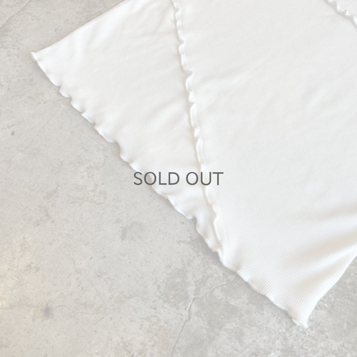 画像4: OUT STITCH LINE DESIGN RIB S/S TOPS / Ladies M (4)