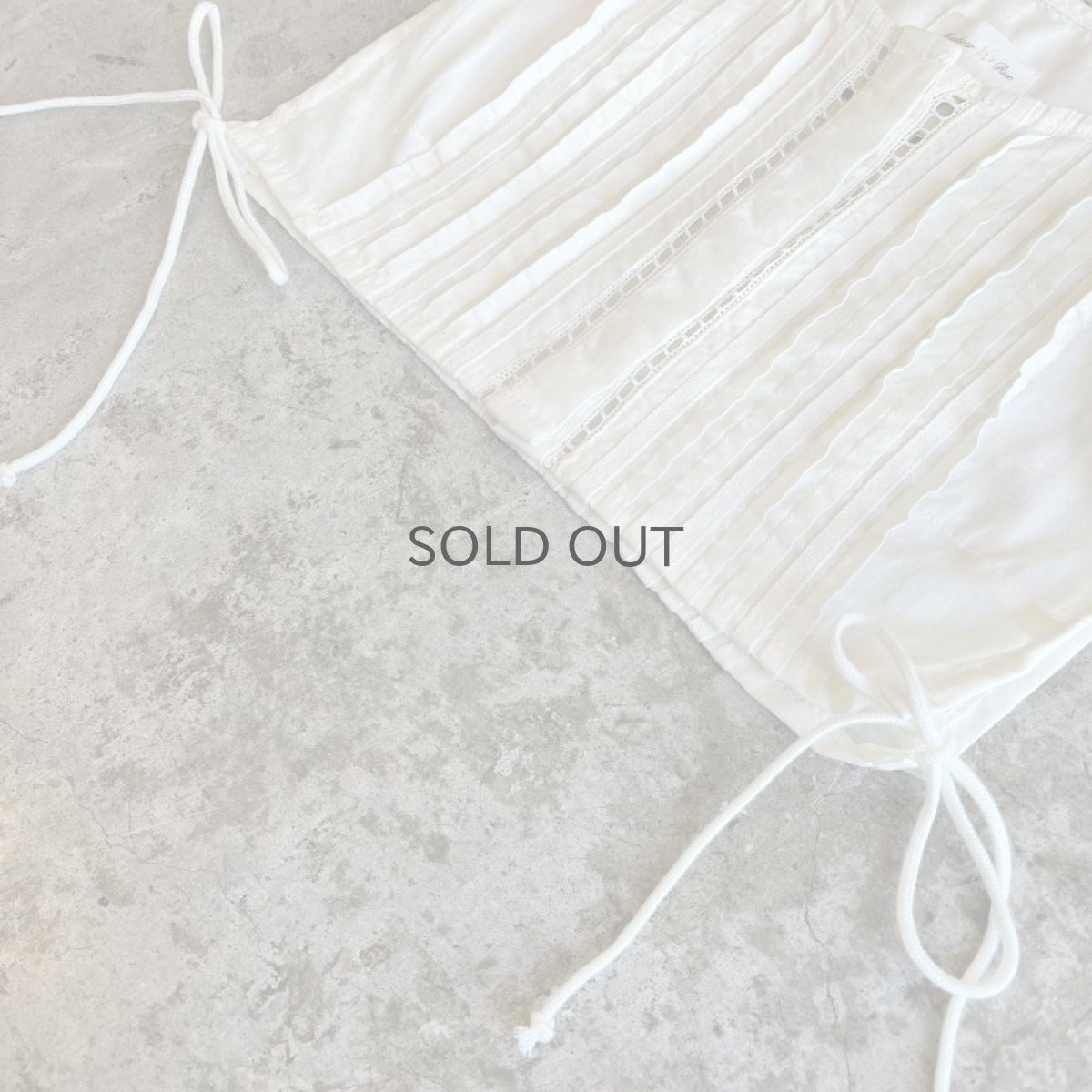 画像8: FRONT PLEATS SIDE RIBBON DESIGN SHORT VEST / Ladies XS(36) (8)