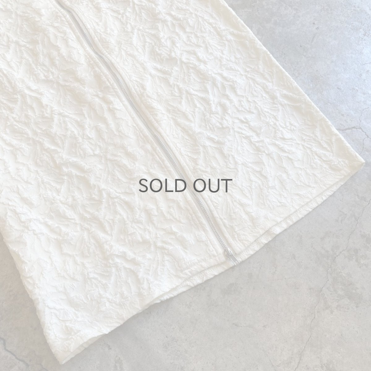 画像5: EMBOSS DESIGN FRONT ZIP STRAIGHT SKIRT / W26~W28 (5)