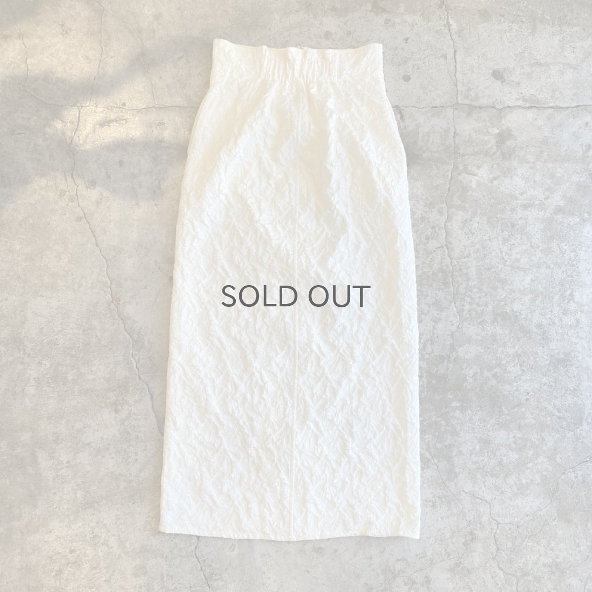 画像2: EMBOSS DESIGN FRONT ZIP STRAIGHT SKIRT / W26~W28 (2)