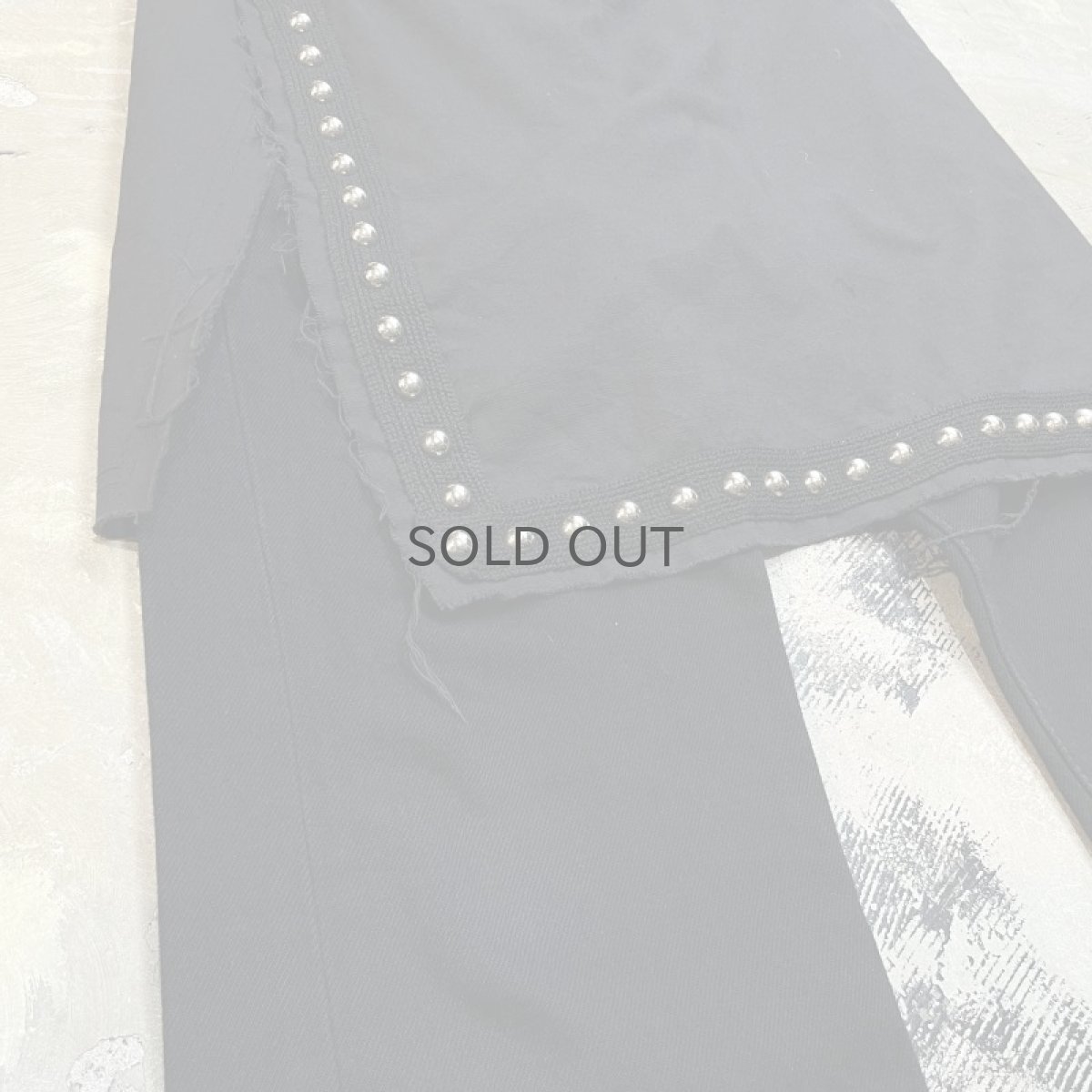 画像6: 【Wiz&Witch】"DIRTY BEAUTIFUL" STUDS WRAP SKIRT DENIM PANTS / W31 (6)