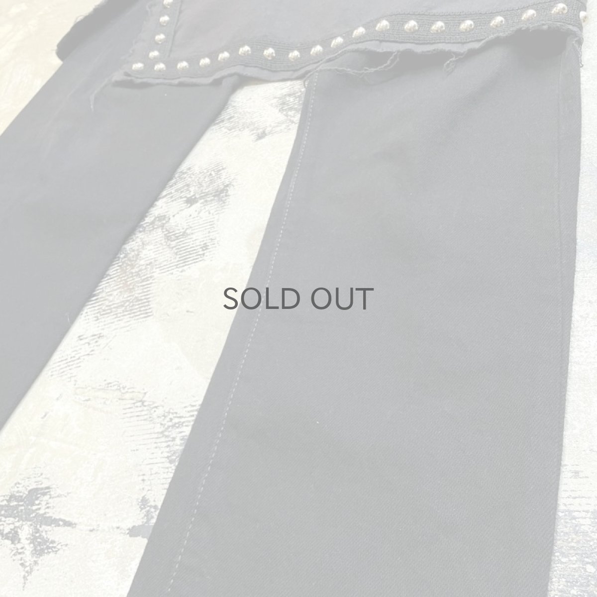 画像7: 【Wiz&Witch】"DIRTY BEAUTIFUL" STUDS WRAP SKIRT DENIM PANTS / W31 (7)