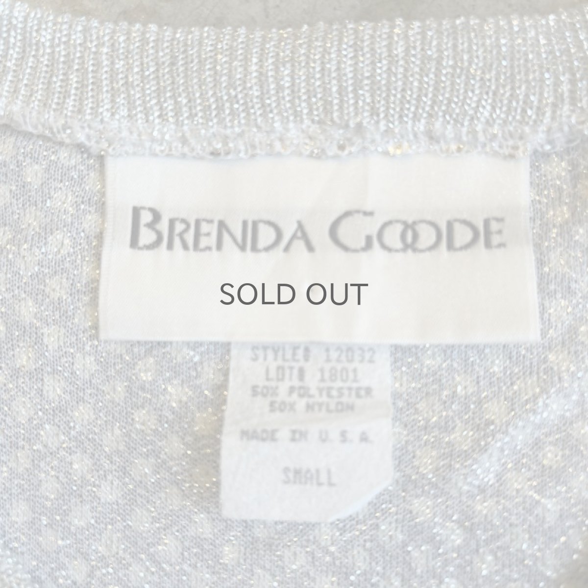 画像10: ALL OVER SILVER COLOR SEQUIN DESIGN S/S TOPS / Ladies M(S) / MADE IN USA (10)