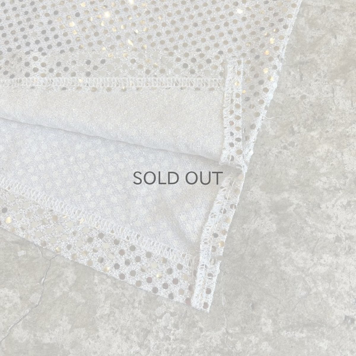 画像5: ALL OVER SILVER COLOR SEQUIN DESIGN S/S TOPS / Ladies M(S) / MADE IN USA (5)