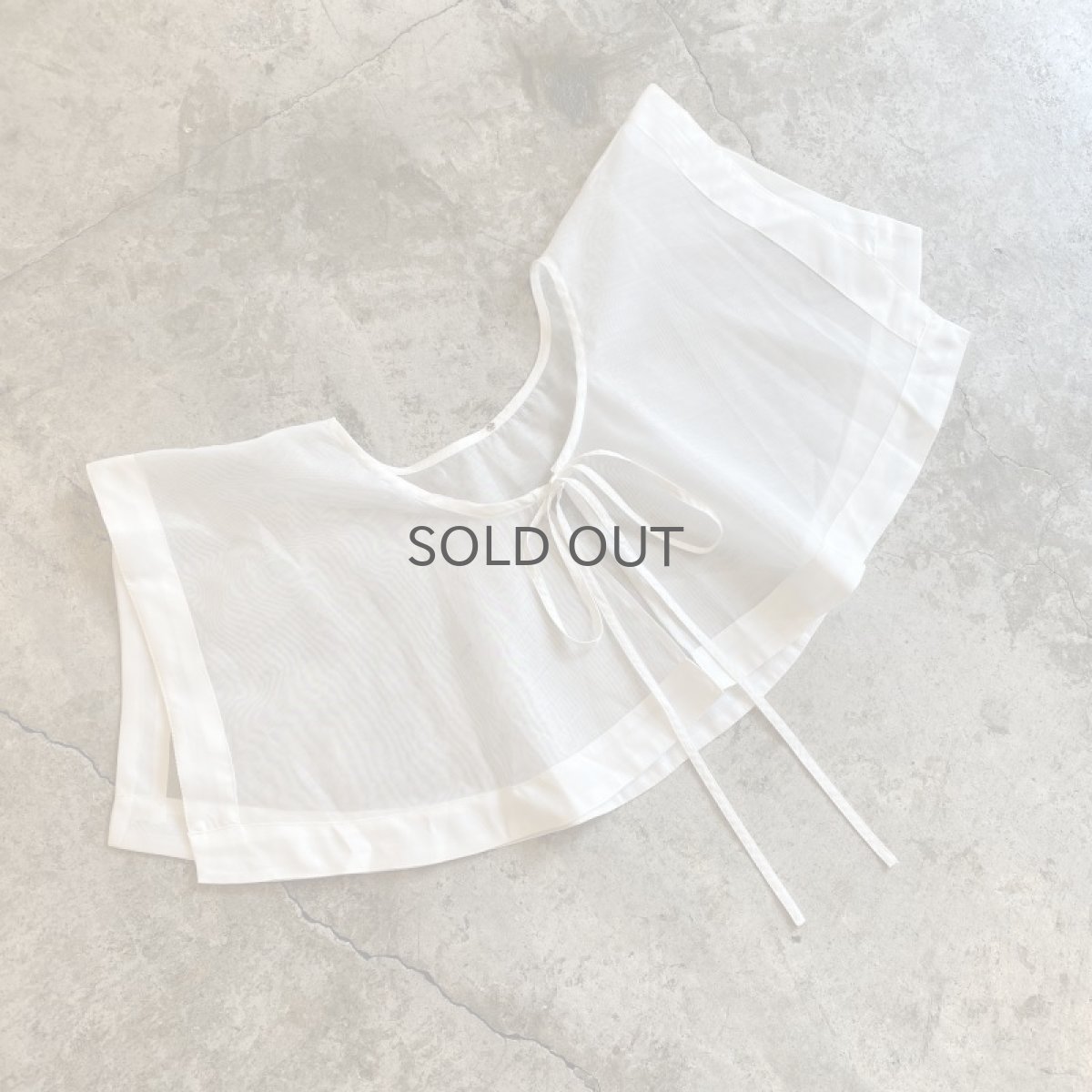 画像3: WHITE COLOR SHEER DESIGN COLLAR / Ladies M (3)