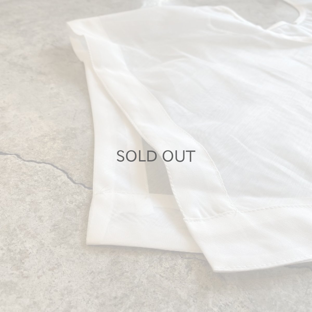 画像8: WHITE COLOR SHEER DESIGN COLLAR / Ladies M (8)