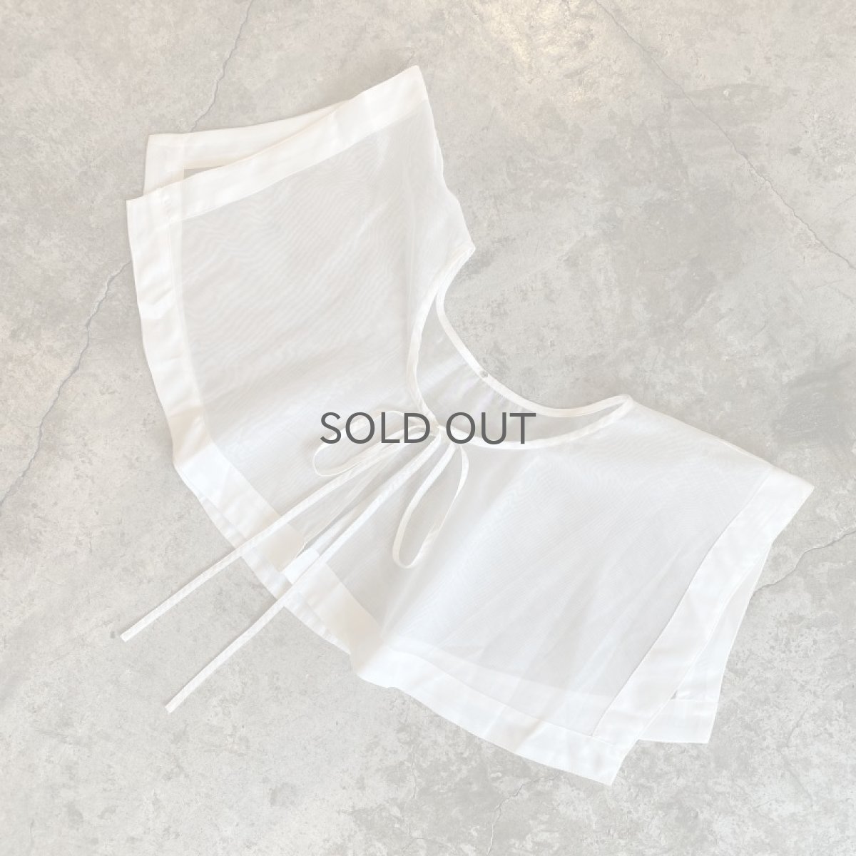 画像4: WHITE COLOR SHEER DESIGN COLLAR / Ladies M (4)
