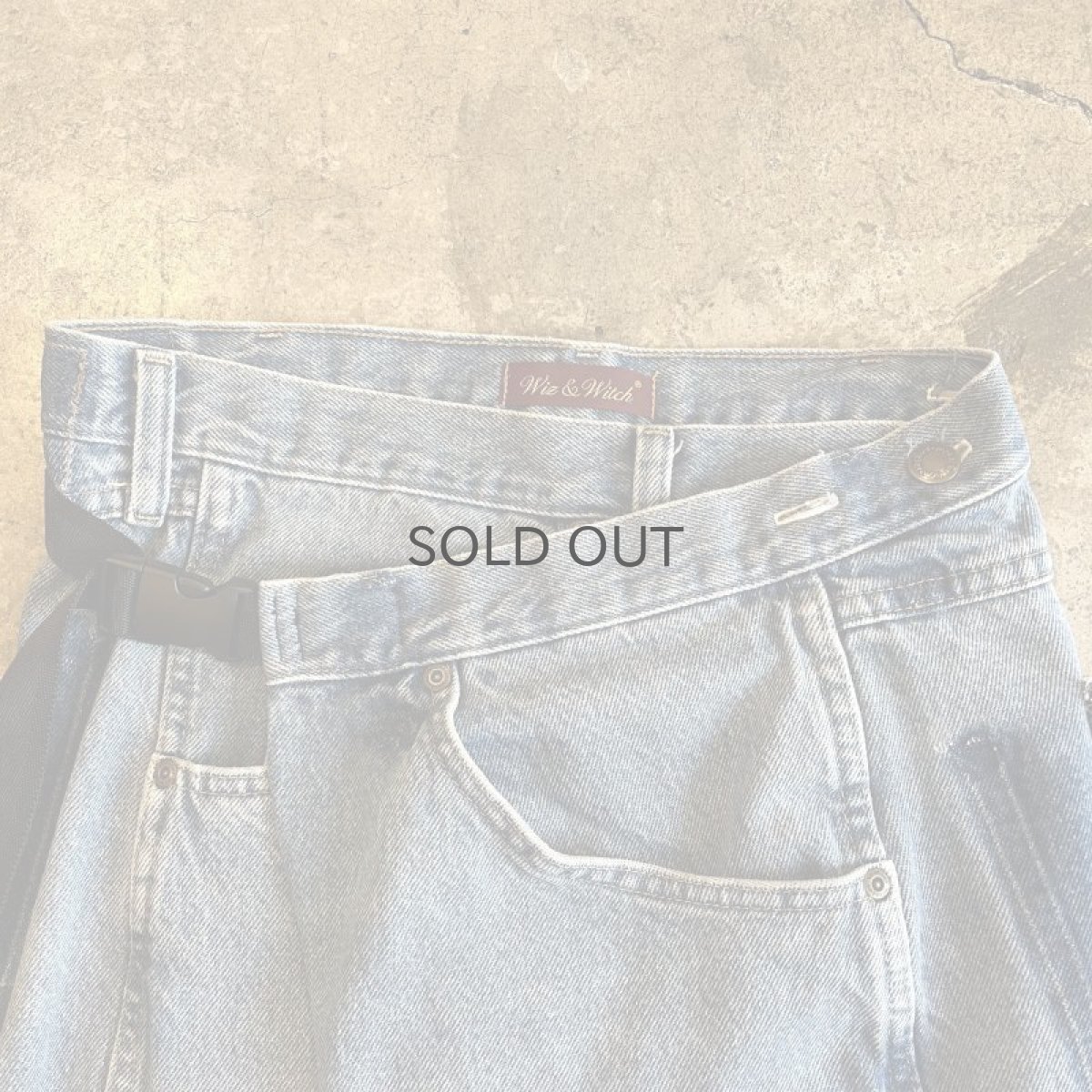 画像4: 【Wiz&Witch】"WEIRD" FUTURE WRAP DENIM PANTS / FREE (4)