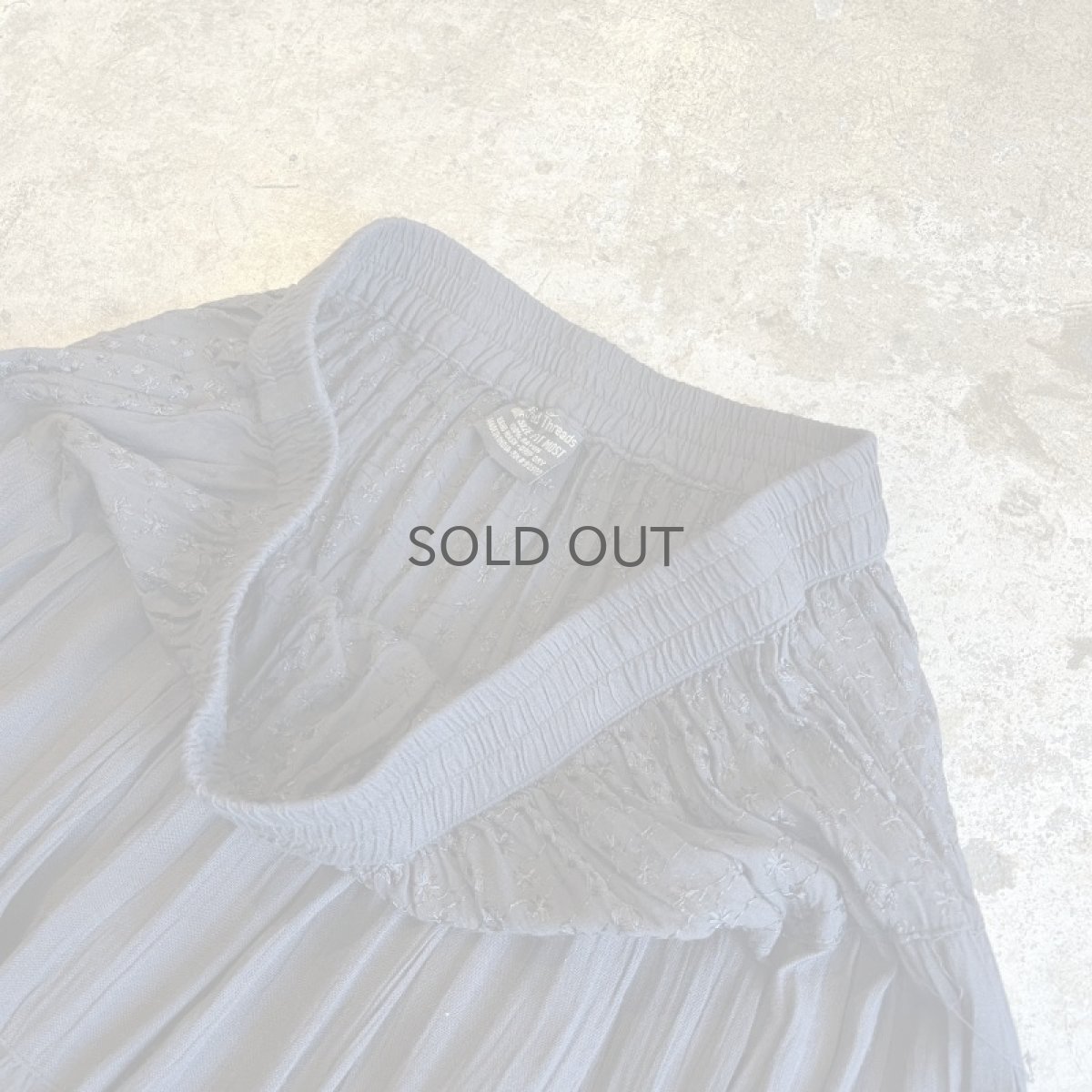 画像8: PATCHWORK BORDER PATTERN DESIGN GATHER FLARE SKIRT / W28~35 (8)