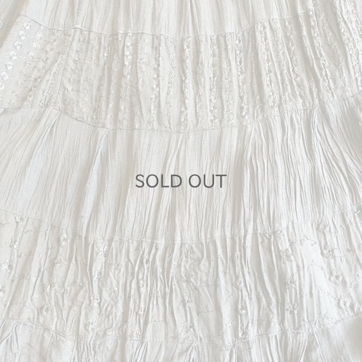 画像9: PATCHWORK BORDER PATTERN DESIGN GATHER FLARE SKIRT / W28~35 (9)