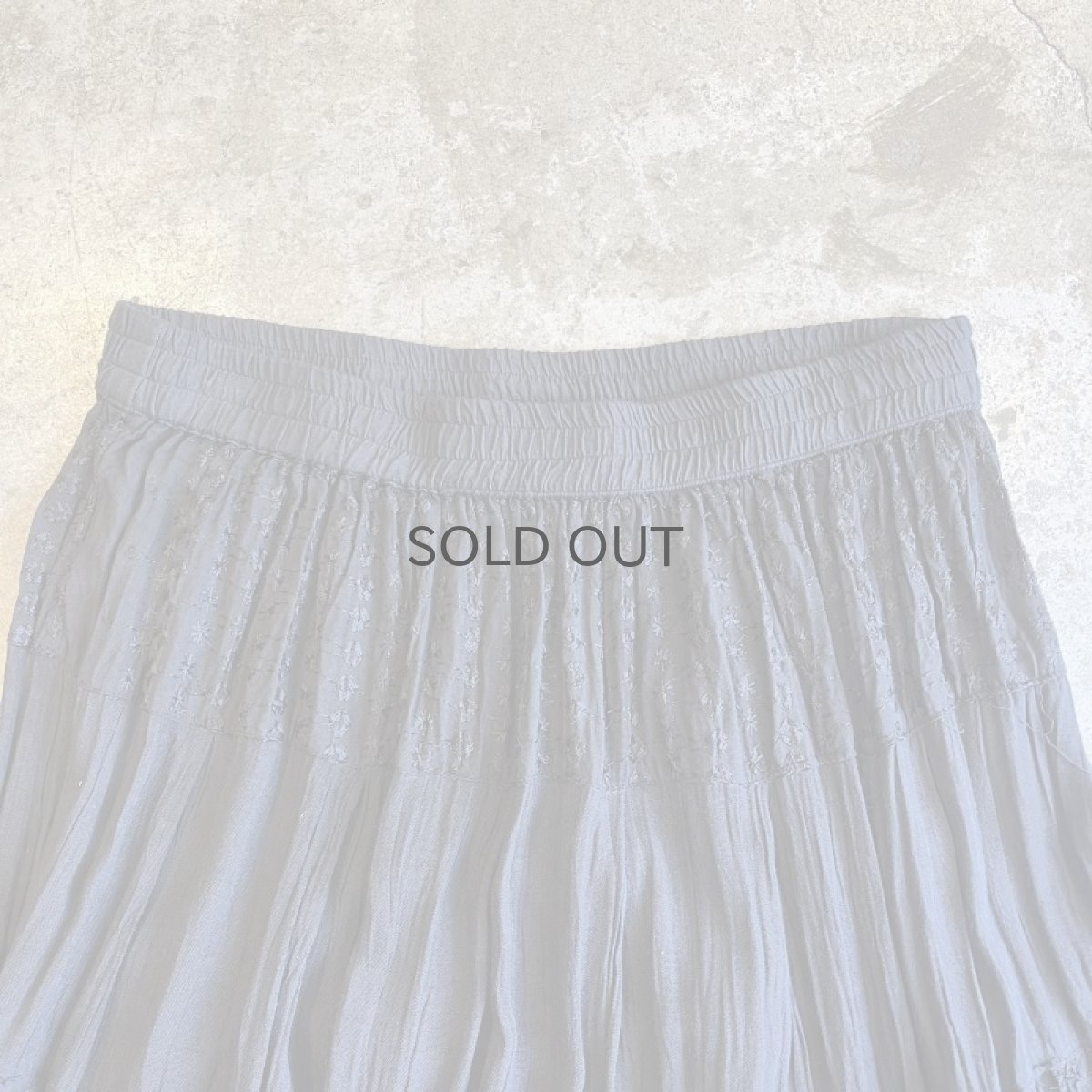 画像6: PATCHWORK BORDER PATTERN DESIGN GATHER FLARE SKIRT / W28~35 (6)