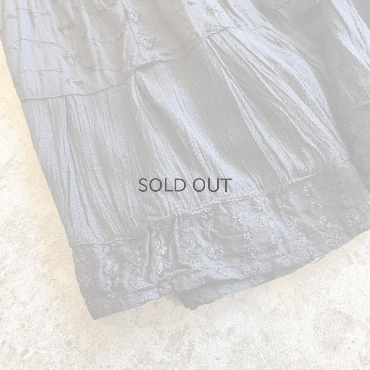 画像3: PATCHWORK BORDER PATTERN DESIGN GATHER FLARE SKIRT / W28~35 (3)