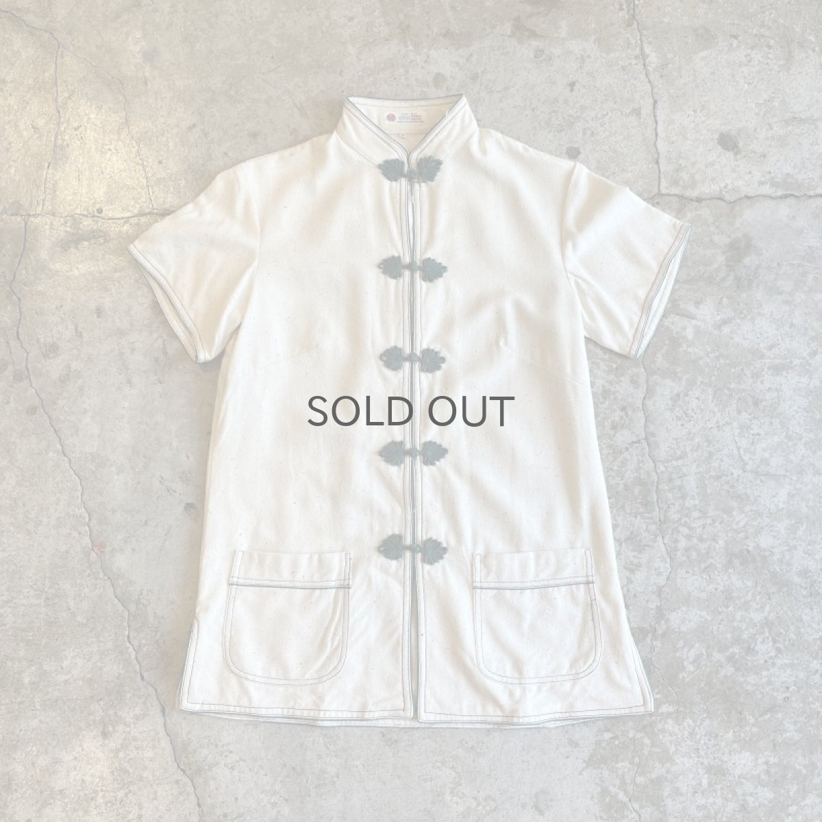 画像1: 2 POCKET DESIGN CHINA PIPING COLOR S/S SHIRT / Ladies M (1)